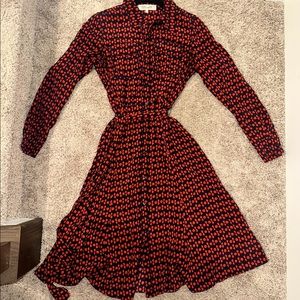 Diane Von Furstenberg Silk Polka Dot Wrap Dress